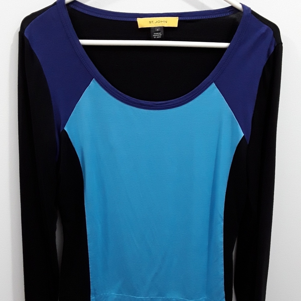 St.John women long sleeve top round neck long sleeve size M